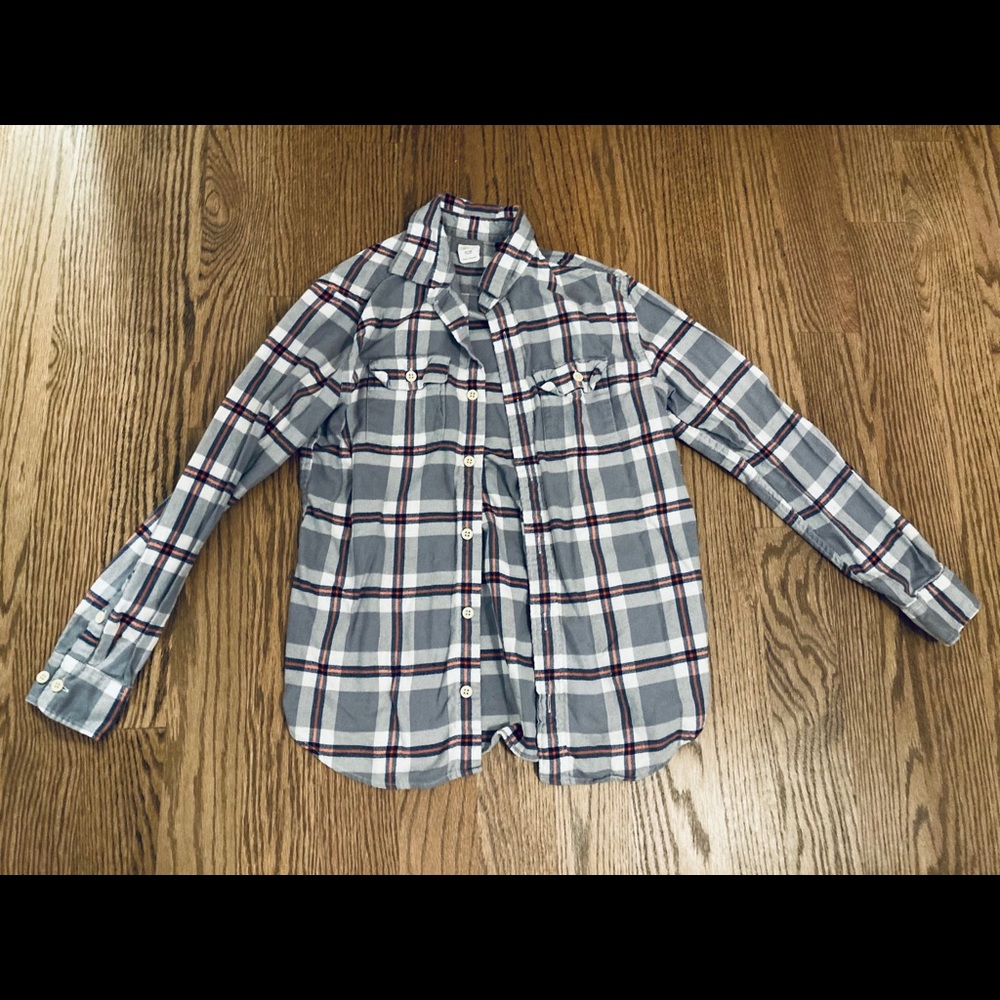J Crew Crew Cuts Size 14 Button Down Flannel